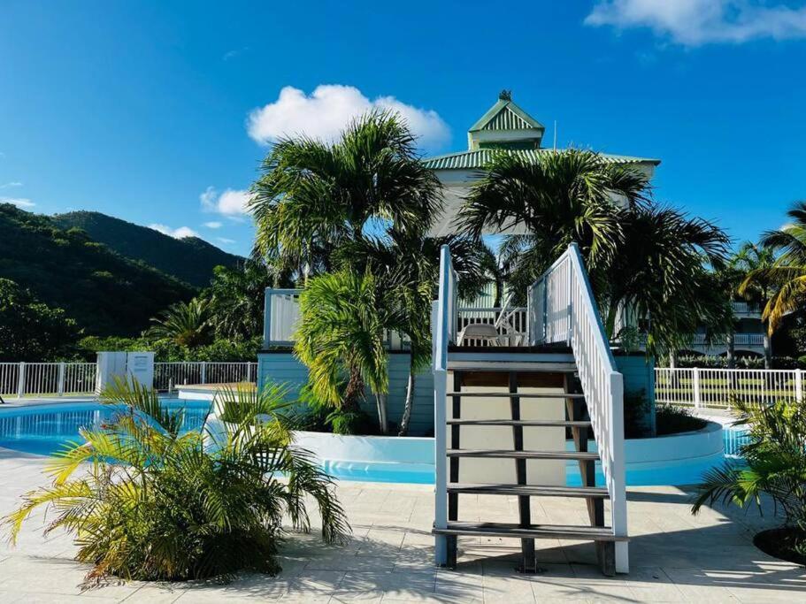 Le Palmier Bleu, Cocon Tropical, Plage & Piscine Anse Marcel Eksteriør bilde